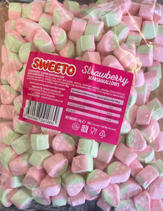 Sweeto Strawberry Shape Flavour Marshmallows  - 1kg - Halal