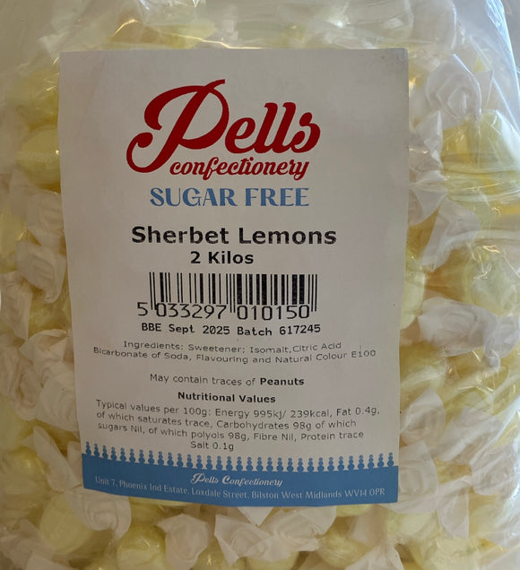 Pells Sugar Free Sherbet Lemons -  2kg Bag