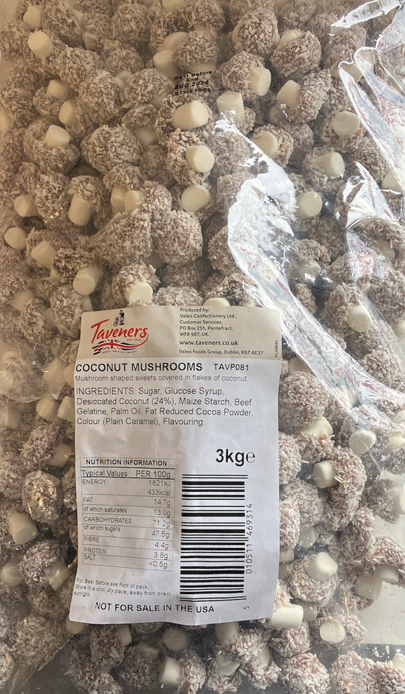 Barratt / Tangerine Taveners - Coconut Mushroom -  Bulk Bag  3kg
