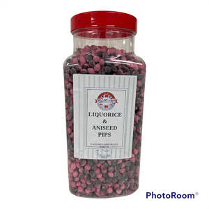Mitre Confectionery Liquorice & Aniseed Pips Jar 1 x 2.75kg