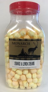 Monarch Confectionery Orange & Lemon Creams Jar 1 x 2kg