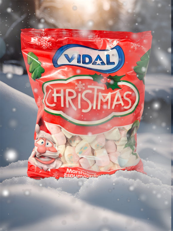 Vidal - Vanilla Flavour Christmas Marshmallow - 1kg bag - Gluten Free