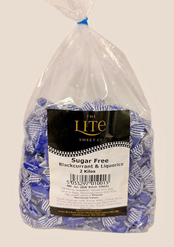 Pells Sugar Free Blackcurrant & Liquorice -  2kg Bag