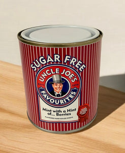 Uncle Joe's - Sugar Free Mint With A Hint Of Berries  Hard Boiled Sweet - Tin 120g