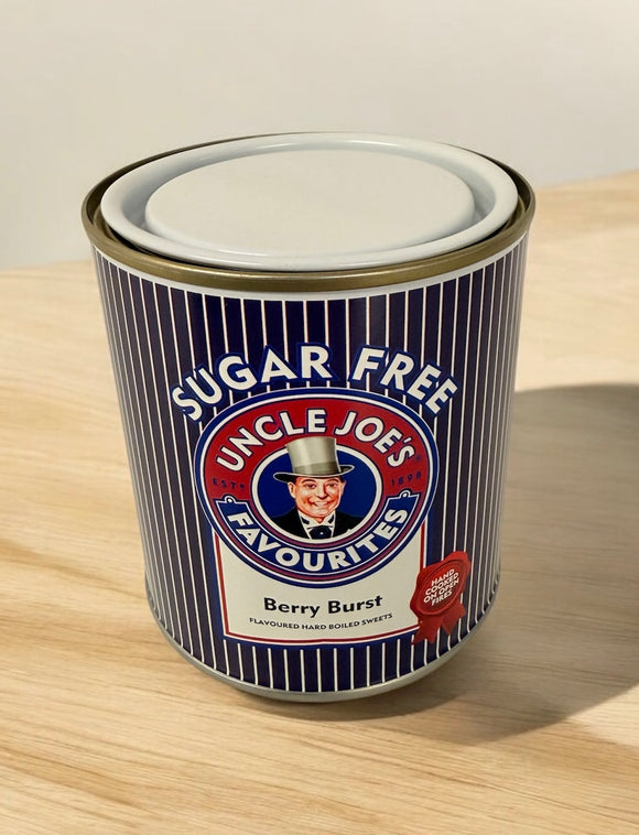 Uncle Joe's - Sugar Free Berry Burst  Hard Boiled Sweet - Tin 120g