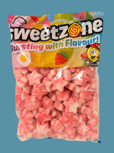 Sweetzone - Fizzy Pink & white Stars  1 x 1kg