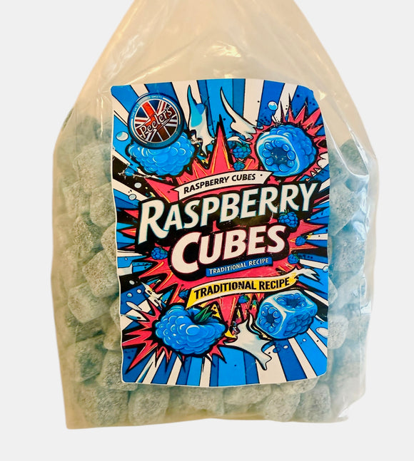 Mitre Confectionery Sour Raspberry Cubes Poly Bag 1 x 3kg