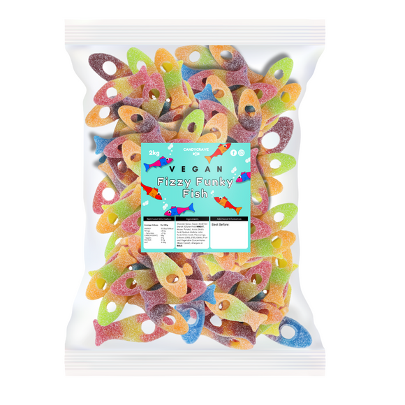 Candy Crave (Mon) Fizzy Funky Fish - Vegan (1x2kg) Bags