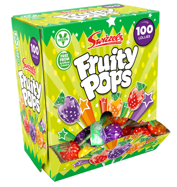 Swizzels Matlow  Fruity Pops - 100 x 8g - Vegan