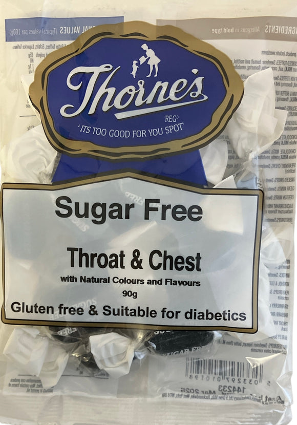 Thornes Sugar Free Throat & Chest Pre-Packs 12 x 90g - GLUTEN FREE - SUITABLE FOR DIABETICS