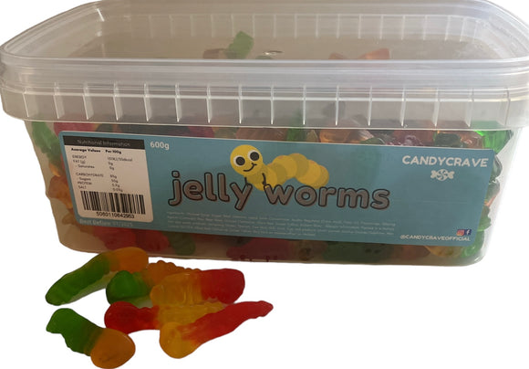 Candy Crave (Mon) Jelly Worms - 600g Tub