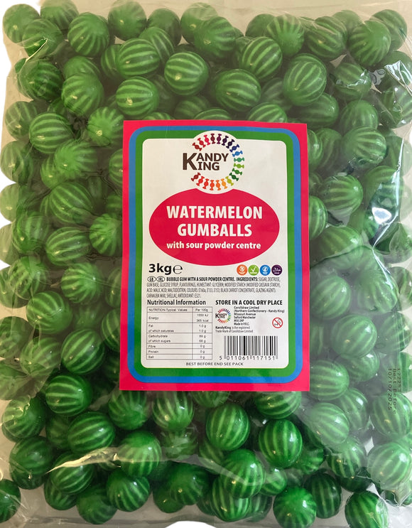 Zed Candy -  Watermelon Gumballs - Vegetarian - Gluten Free - Dairy Free - Halal - Poly Bag 3kg