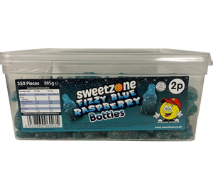 SweetZone 2p Fizzy Blue Raspberry Bottles 1 x 805g - Halal