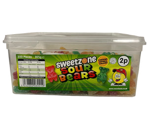 SweetZone 2p Sour Bears 1 x 805g Tub - Halal
