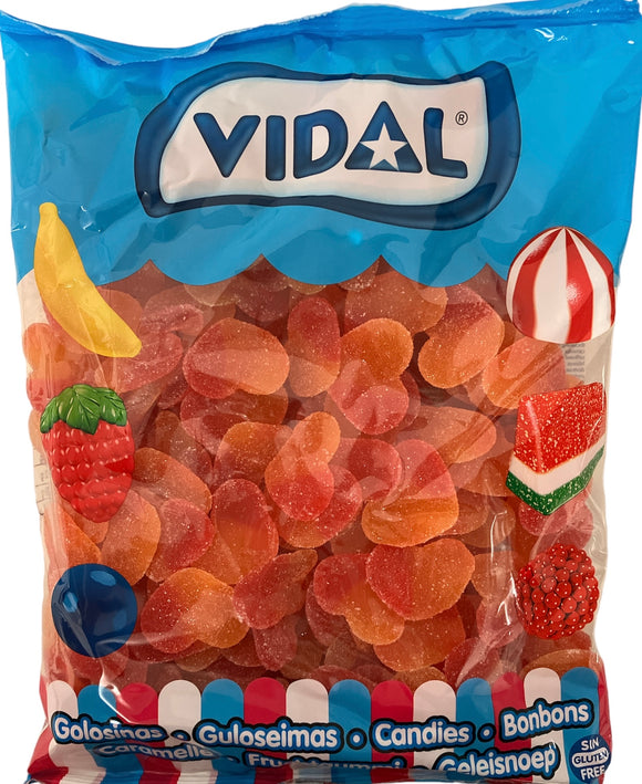Vidal Peach Hearts - Gluten Free - 1kg Bag