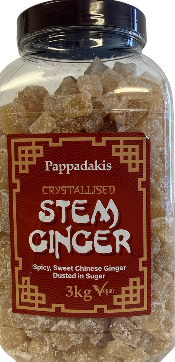 Bysel Crystallised Stem Ginger 3kg Jar - Vegan