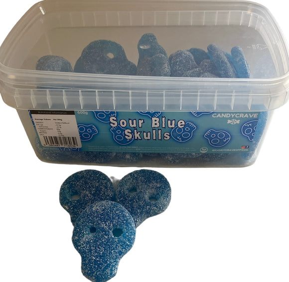 Candy Crave (Mon) Sour Blue Skulls - 600g Tub