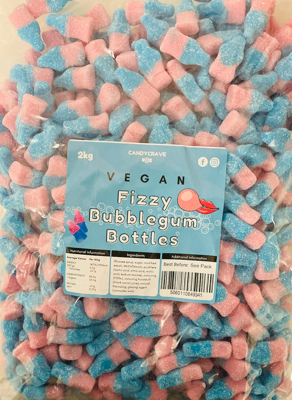 Candy Crave (Mon) Fizzy Bubblegum Bottles - Vegan (1x2kg) Bags
