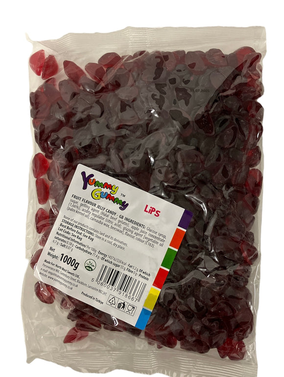 Yummy Gummy Jelly Lips 1kg Bag