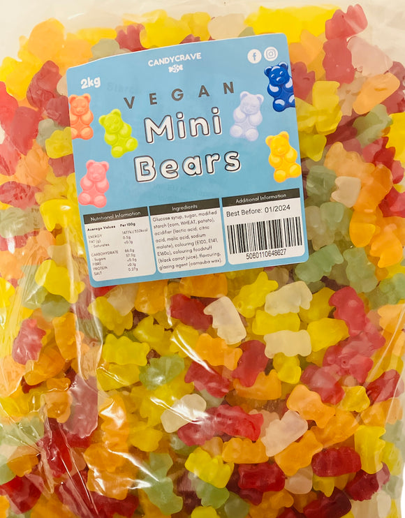 Candy Crave (Mon) Mini Bears - Vegan (1x2kg) Bags