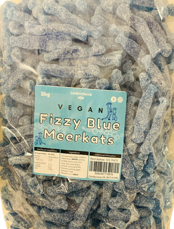 Candy Crave (Mon) Fizzy Blue Meerkats - Vegan (1x2kg) Bags