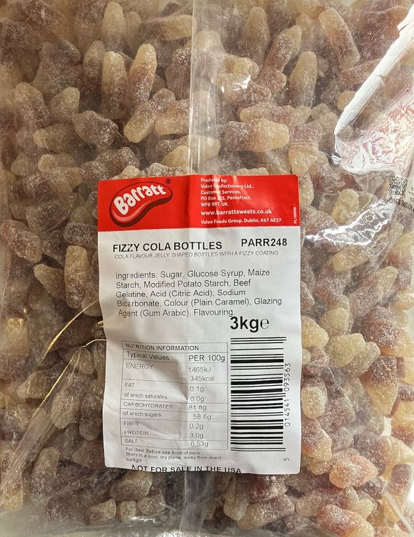 Barratt / Tangerine Taveners - Cola Bottles -  Bulk Bag  3kg