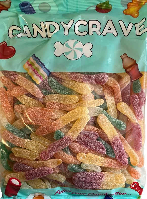 Candy Crave (Mon) Worms Fruit Flavour Sour Gummy Candy - Halal - 1kg Bag