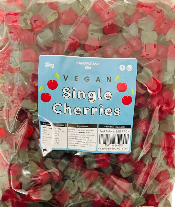 Candy Crave (Mon) Single Cherries - Vegan (1x2kg) Bags