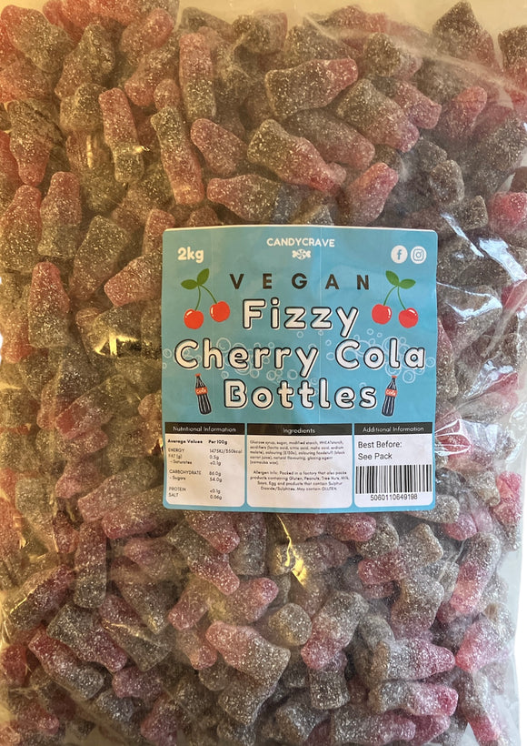 Candy Crave (Mon) Fizzy Cherry Cola Bottles - Vegan (1x2kg) Bags