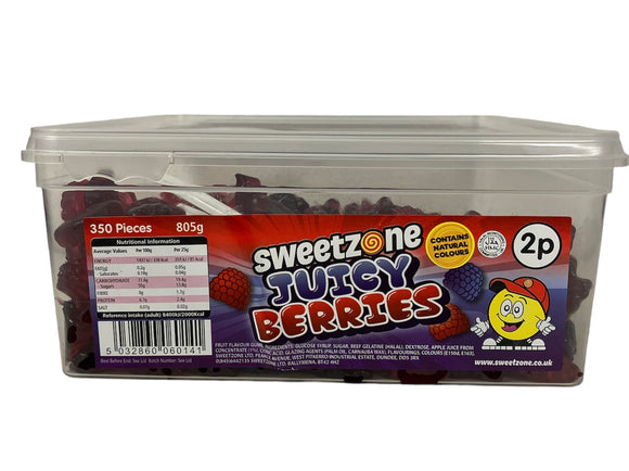 SweetZone 2p Juicy Berries 1 x 805g Tub - Halal