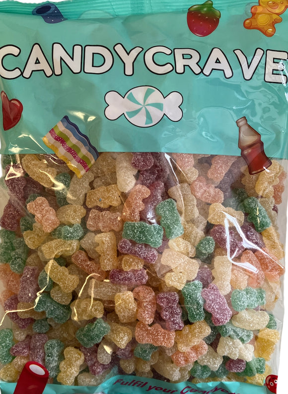 Candy Crave (Mon) Funny Bears Fruit Flavour Sour Gummy Candy - Halal - 1kg Bag