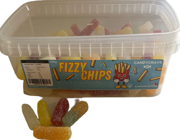 Candy Crave (Mon) Fizzy Chips - 600g Tub