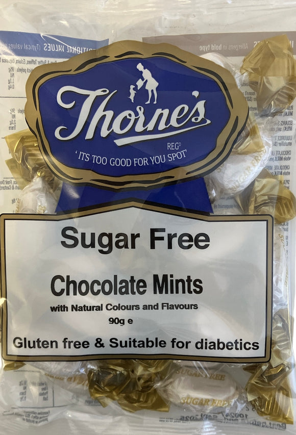 Thornes Sugar Free Chocolate Mints Pre-Packs 12 x 90g - GLUTEN FREE - SUITABLE FOR DIABETICS