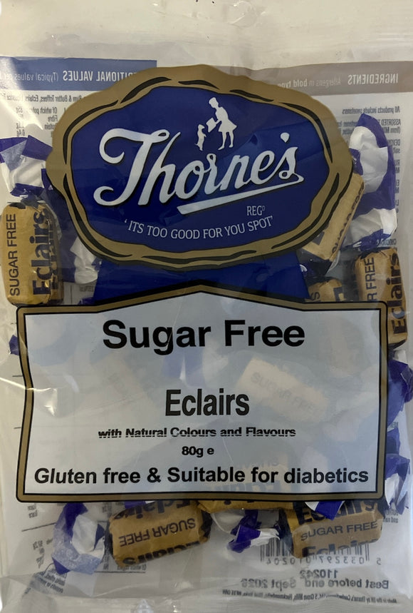 Thornes Sugar Free Chocolate Eclairs Pre-Packs 12 x 80g - GLUTEN FREE - SUITABLE FOR DIABETICS