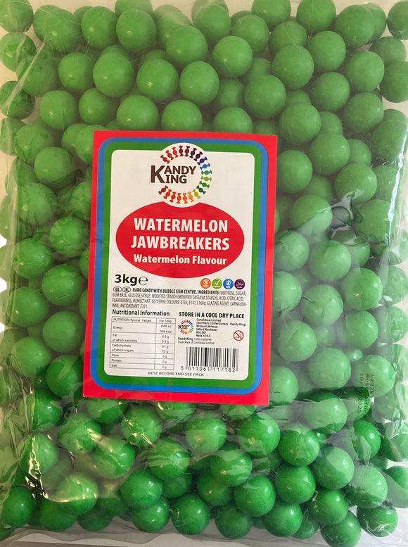 Zed Candy -  Watermelon Jawbreakers - Vegetarian - Gluten Free - Dairy Free - Halal - Poly Bag 3kg