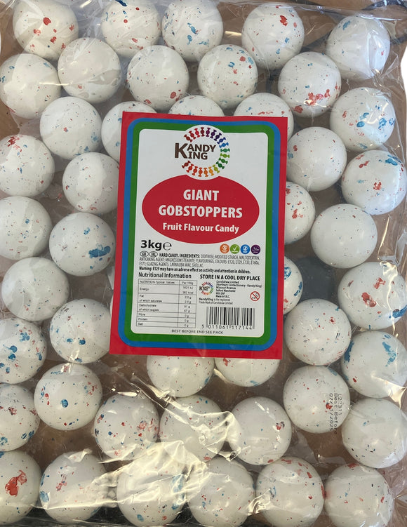 Zed Candy -  Giant Gobstoppers - Vegetarian - Gluten Free - Dairy Free - Halal - Poly Bag 3kg