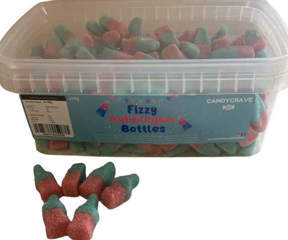 Candy Crave (Mon) Fizzy Bubblegum Bottles - 600g Tub