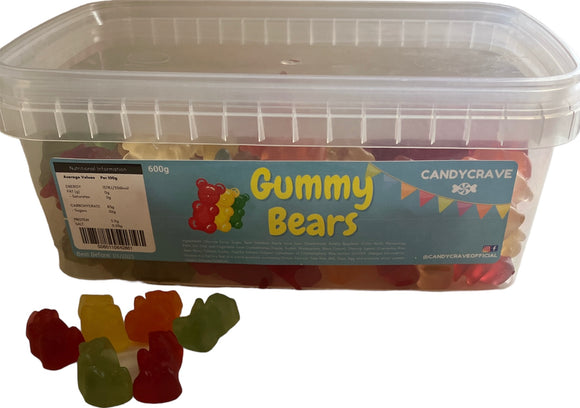 Candy Crave (Mon) Gummy Bears - 600g Tub