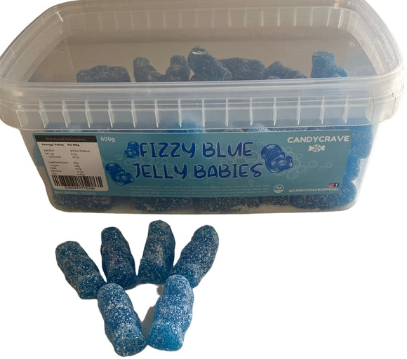 Candy Crave (Mon) Fizzy Blue Jelly Babies - 600g Tub
