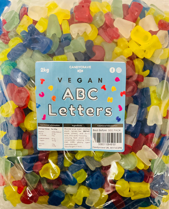 Candy Crave (Mon) ABC Letters - Vegan (1x2kg) Bags