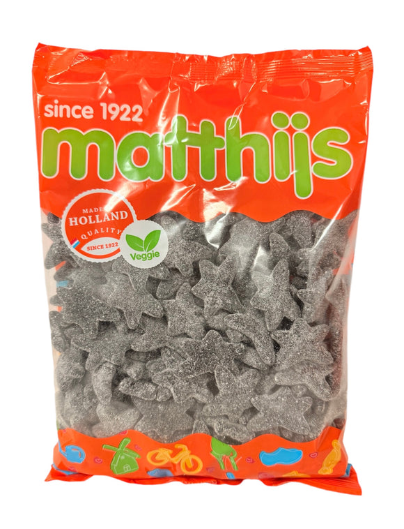 Matthijs - Dutch Liquorice  Salty Stars -  1k Bag - Vegetarian