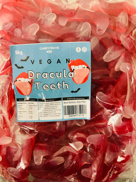 Candy Crave (Mon) Dracula Teeth - Vegan (1x2kg) Bags