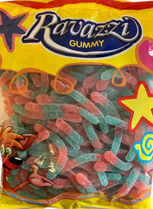 Ravazzi Gummy - Fizzy Bubblegum Worms - 1kg - Halal