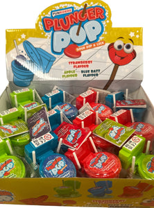 Bip - Plunger Pop, Strawberry, Apple & Blue Razz Flavour - Sour Dip & Lick 12pk - 35g