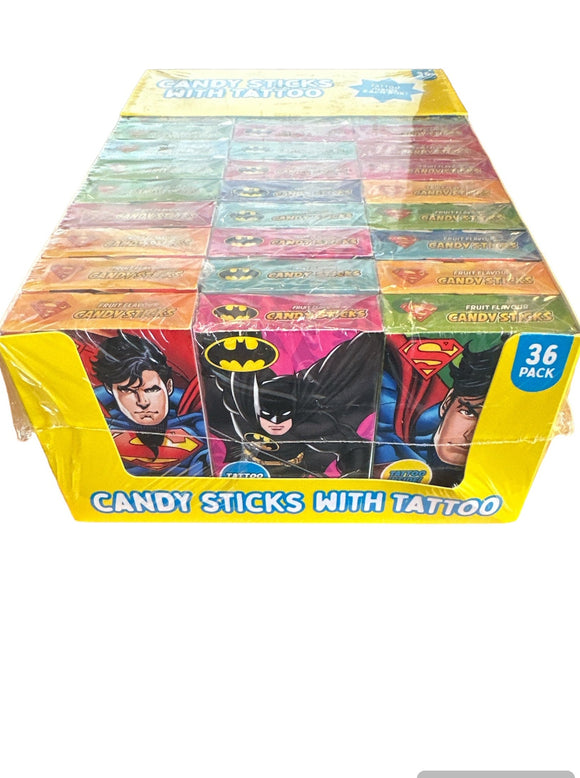 Bip - Candy Stick With Tattoo - 36pk - Halal