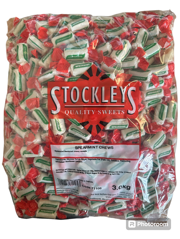 Stockley's - Spearmint Chews  - 3kg Bag