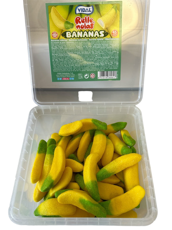 Vidal - Jelly Filled Banana Tub 45pk - Gluten Free