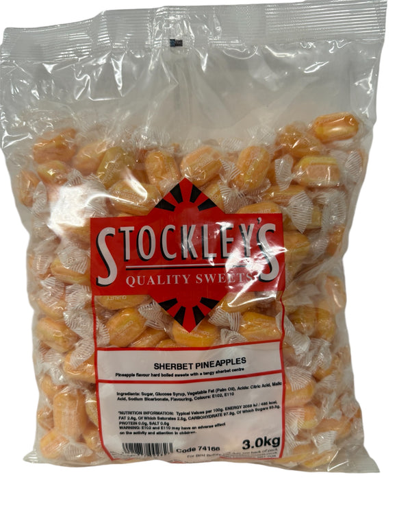 Stockley's Sherbet Pineapples - 3kg Bag