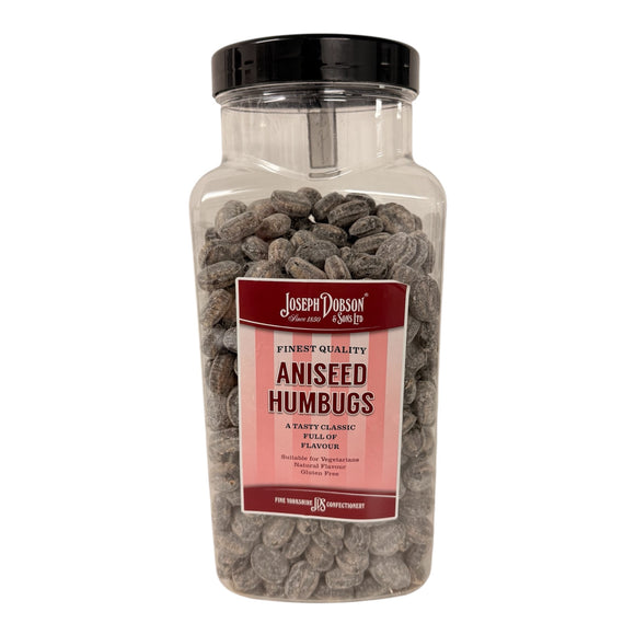 Joseph Dobson - Aniseed Humbugs Jar 1 x 2.72kg - Suitable for Vegetarians - Gluten Free