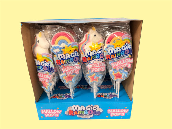 Bip - Magic Rainbow Mallow Pops / Lollipop - 24pk x 45g - Halal